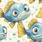 Googly Guppies Pattern 19 Fleece Fabric