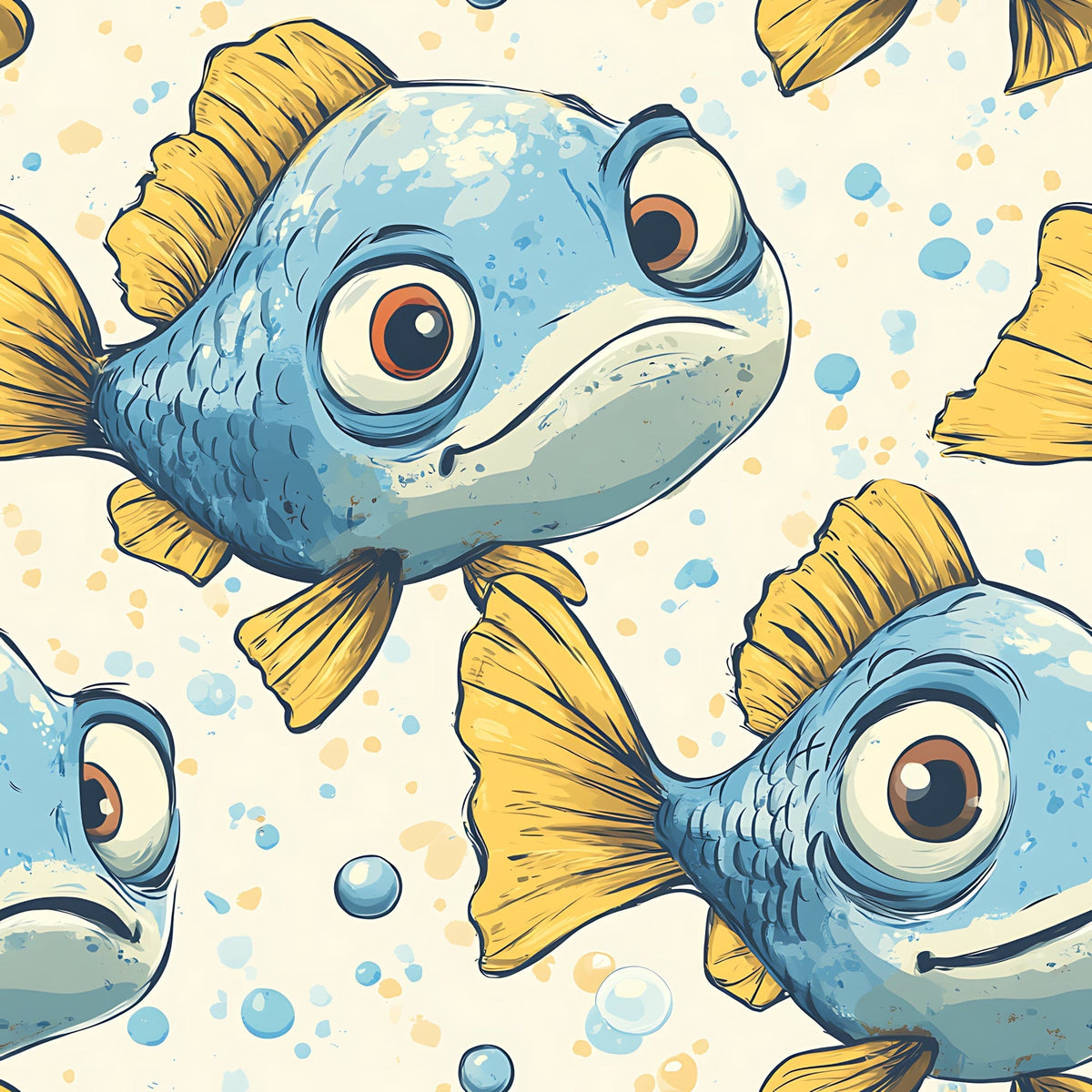 Googly Guppies Pattern 19 Fleece Fabric