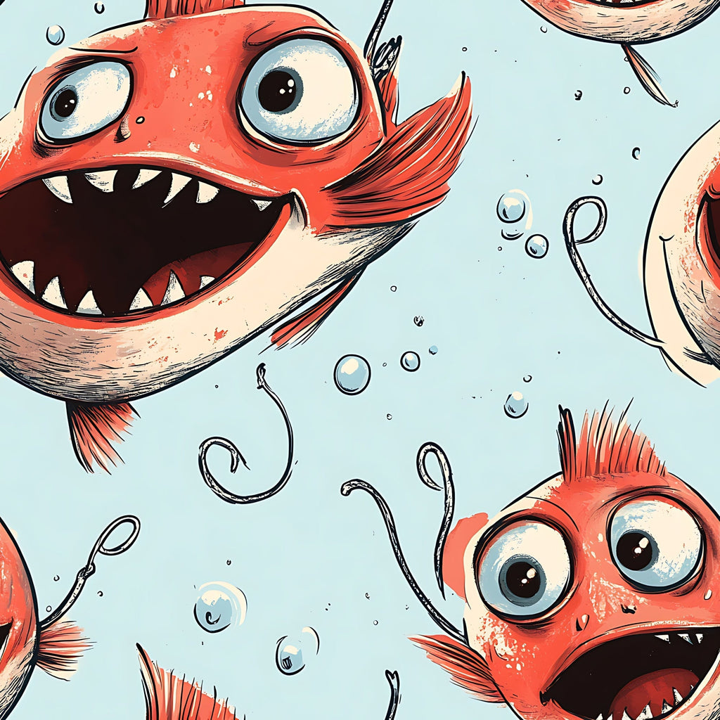 Googly Guppies Pattern 4 Fleece Fabric