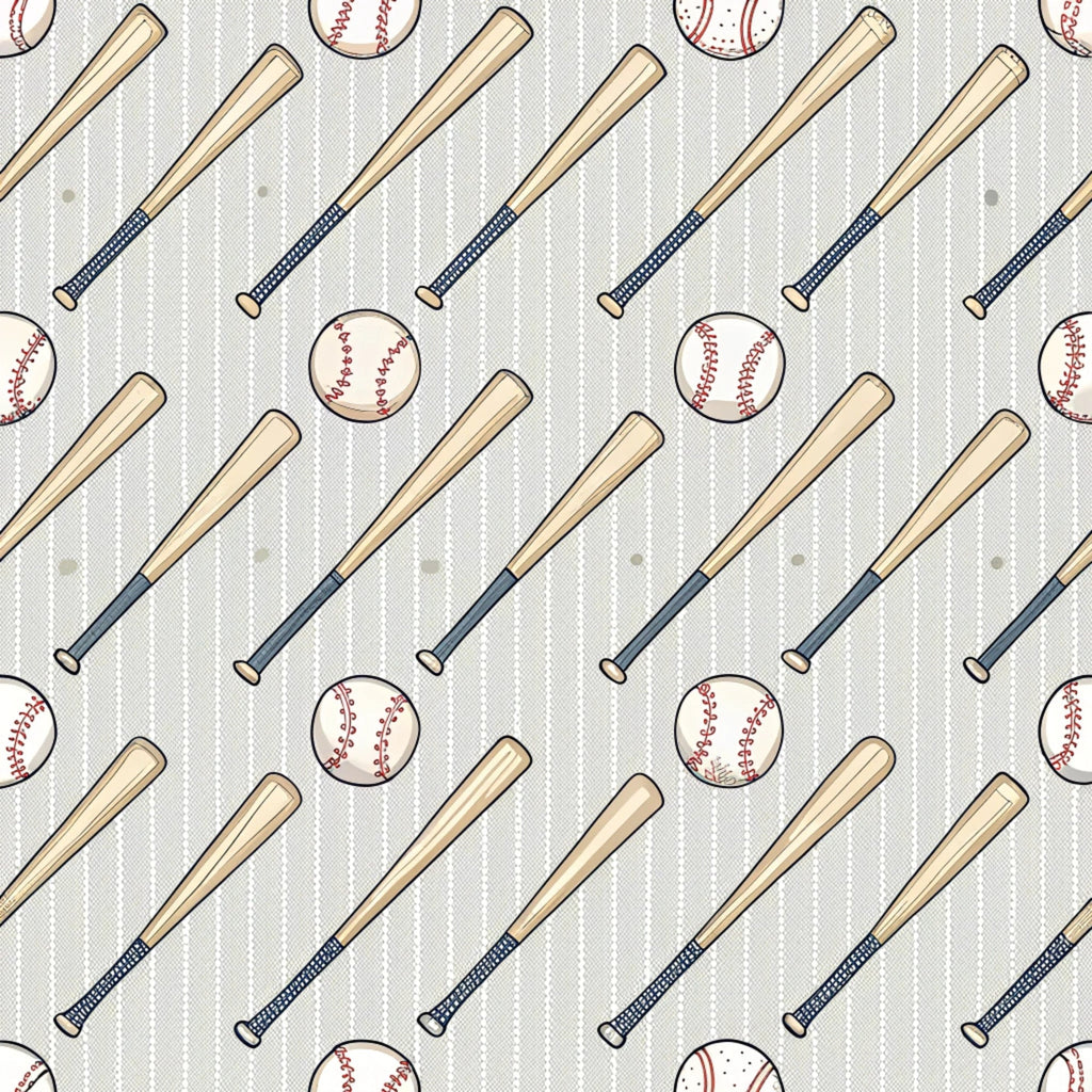 Vintage Ballpark Pattern 13 Fleece Fabric