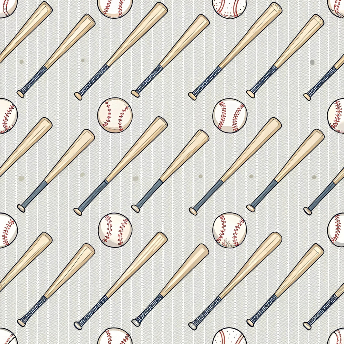 Vintage Ballpark Pattern 13 Fleece Fabric