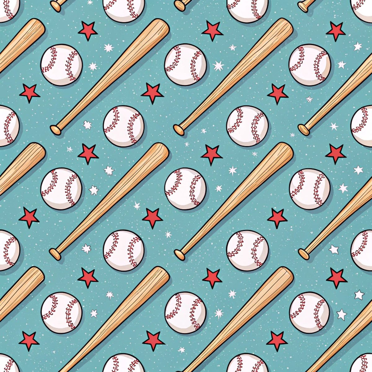 Vintage Ballpark Pattern 17 Fleece Fabric