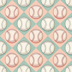 Vintage Ballpark Pattern 24 Fleece Fabric