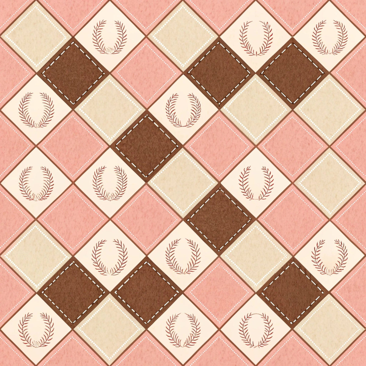 Vintage Ballpark Pattern 4 Fleece Fabric