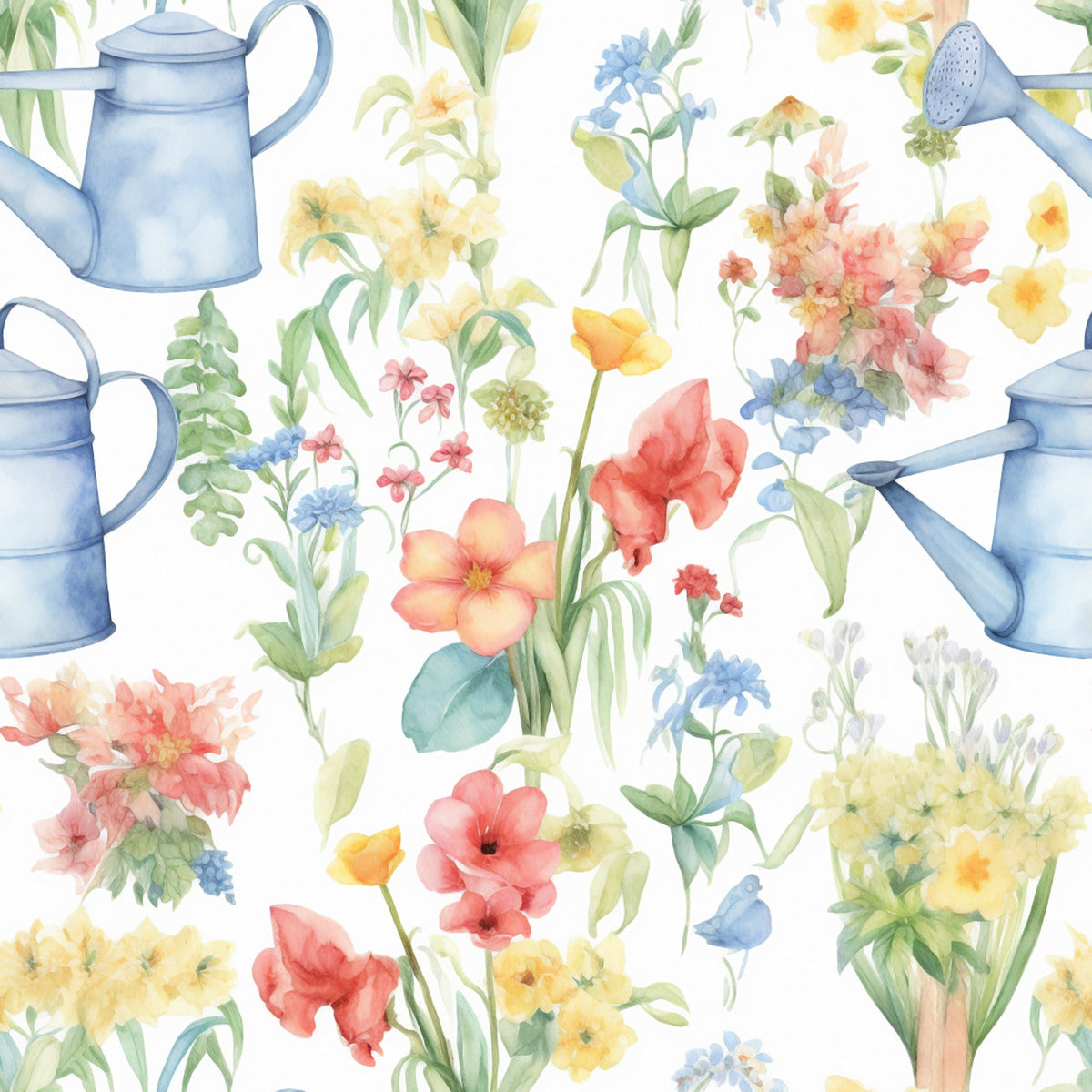 Potting Shed Pattern 8 Fleece Fabric