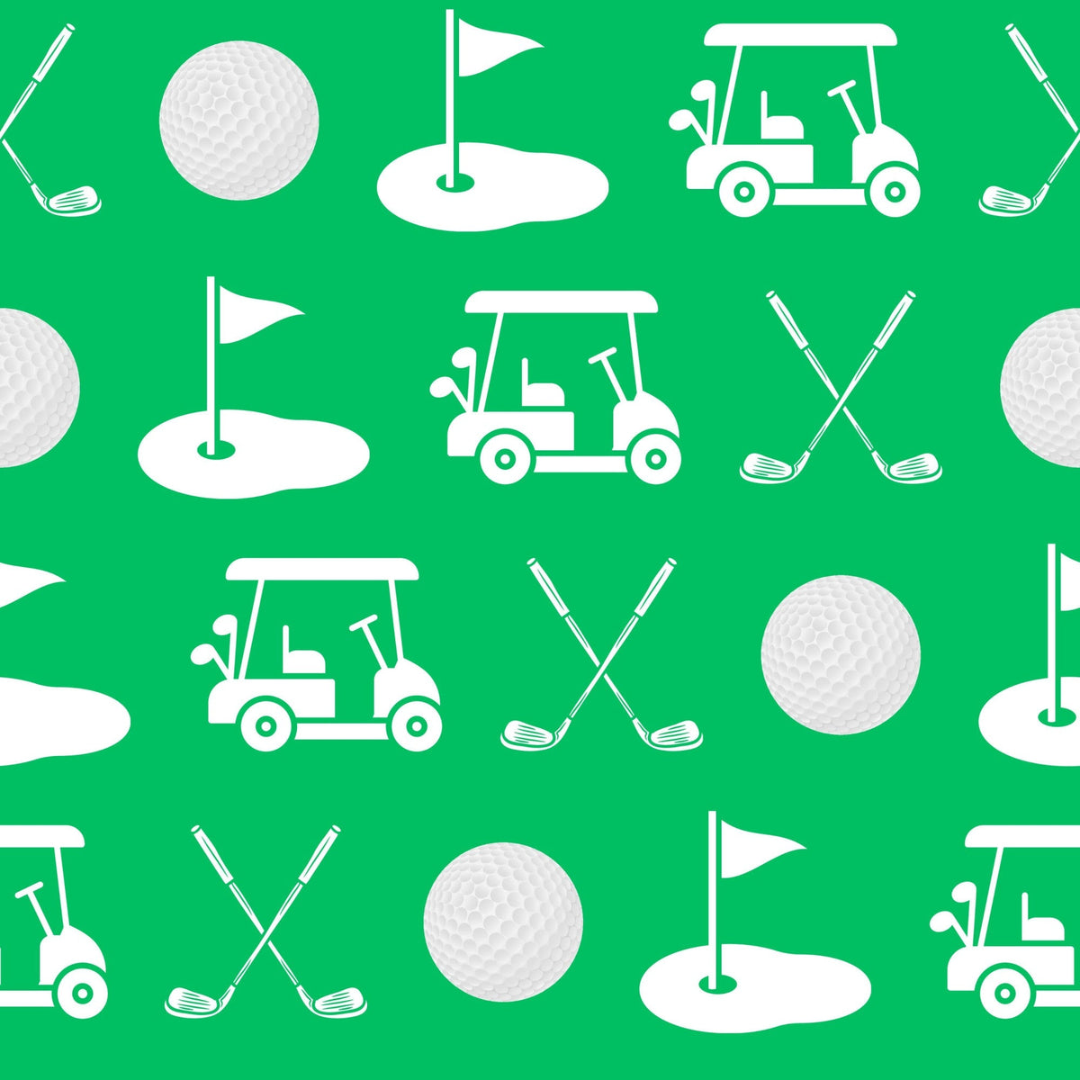 Tee Time Pattern 10 Fleece Fabric