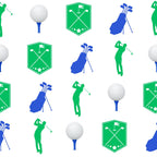 Tee Time Pattern 2 Fleece Fabric