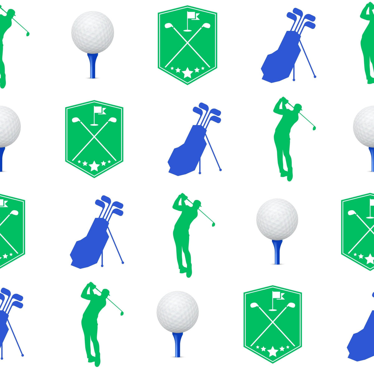 Tee Time Pattern 2 Fleece Fabric