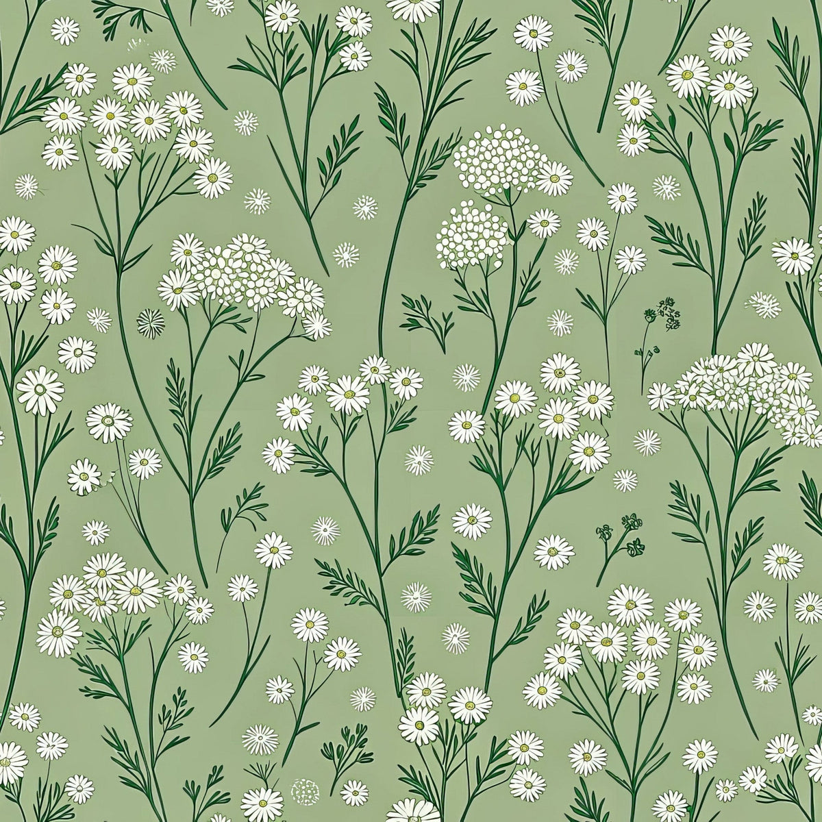 Sage Homestead Pattern 1 Fleece Fabric