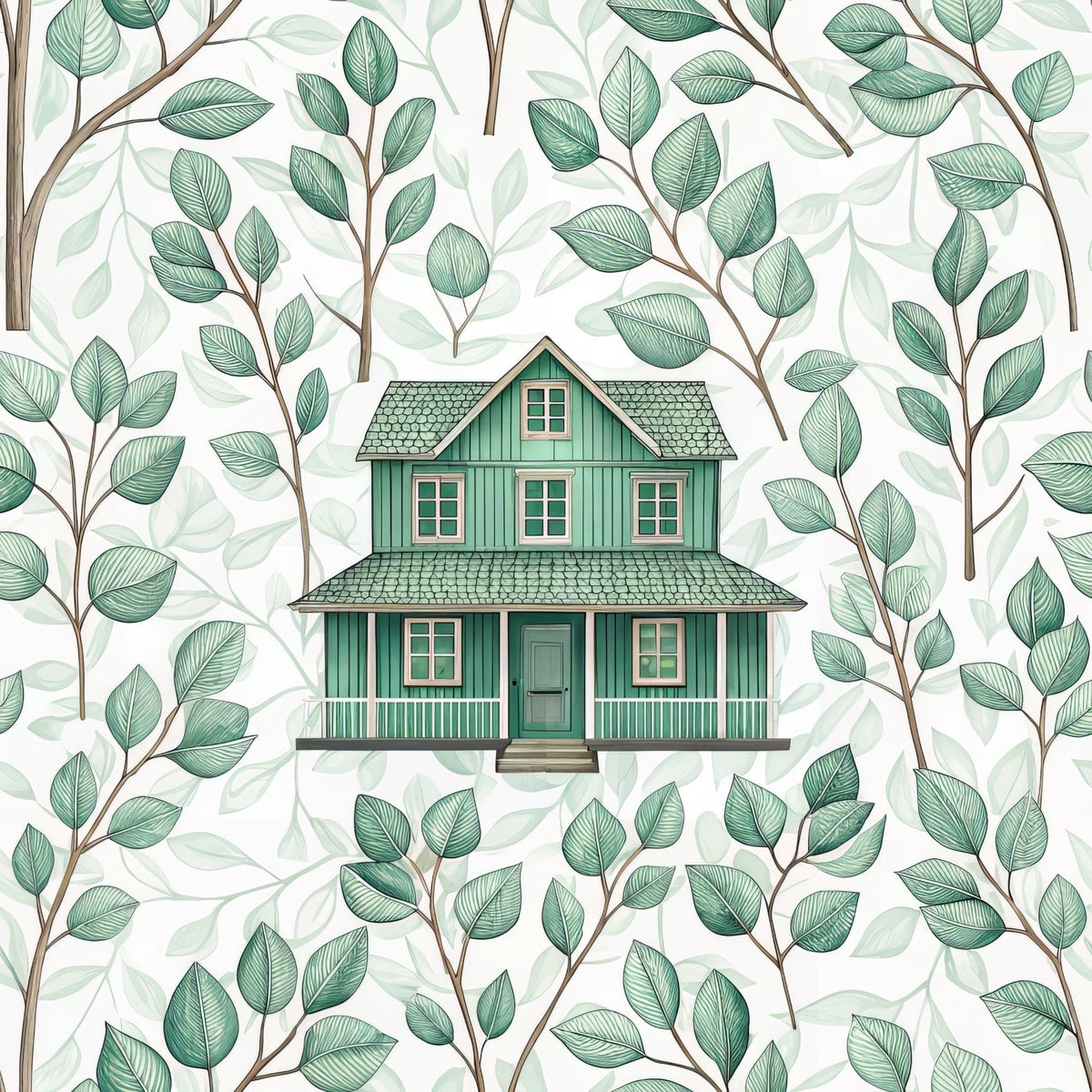 Sage Homestead Pattern 2 Fleece Fabric