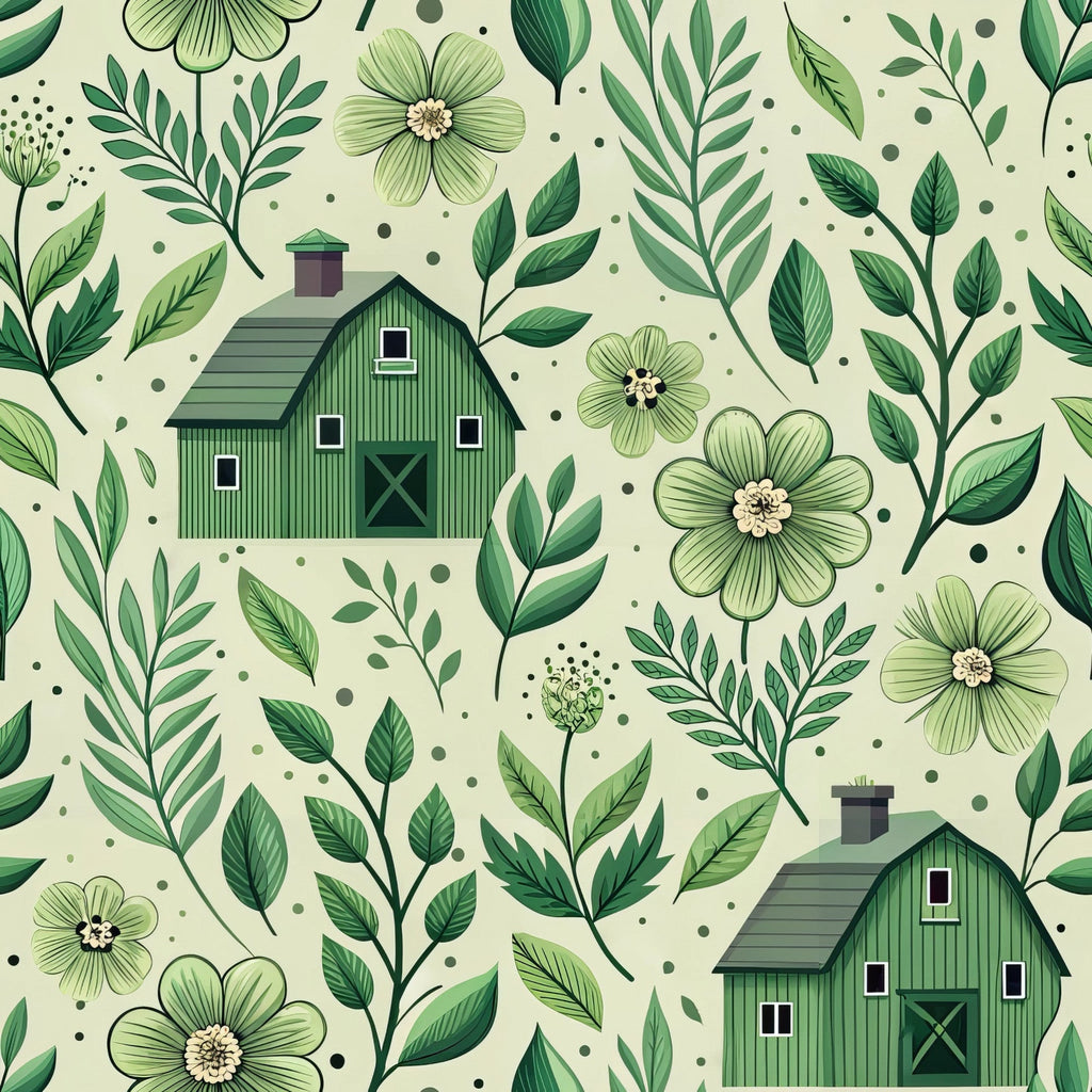 Sage Homestead Pattern 8 Fleece Fabric