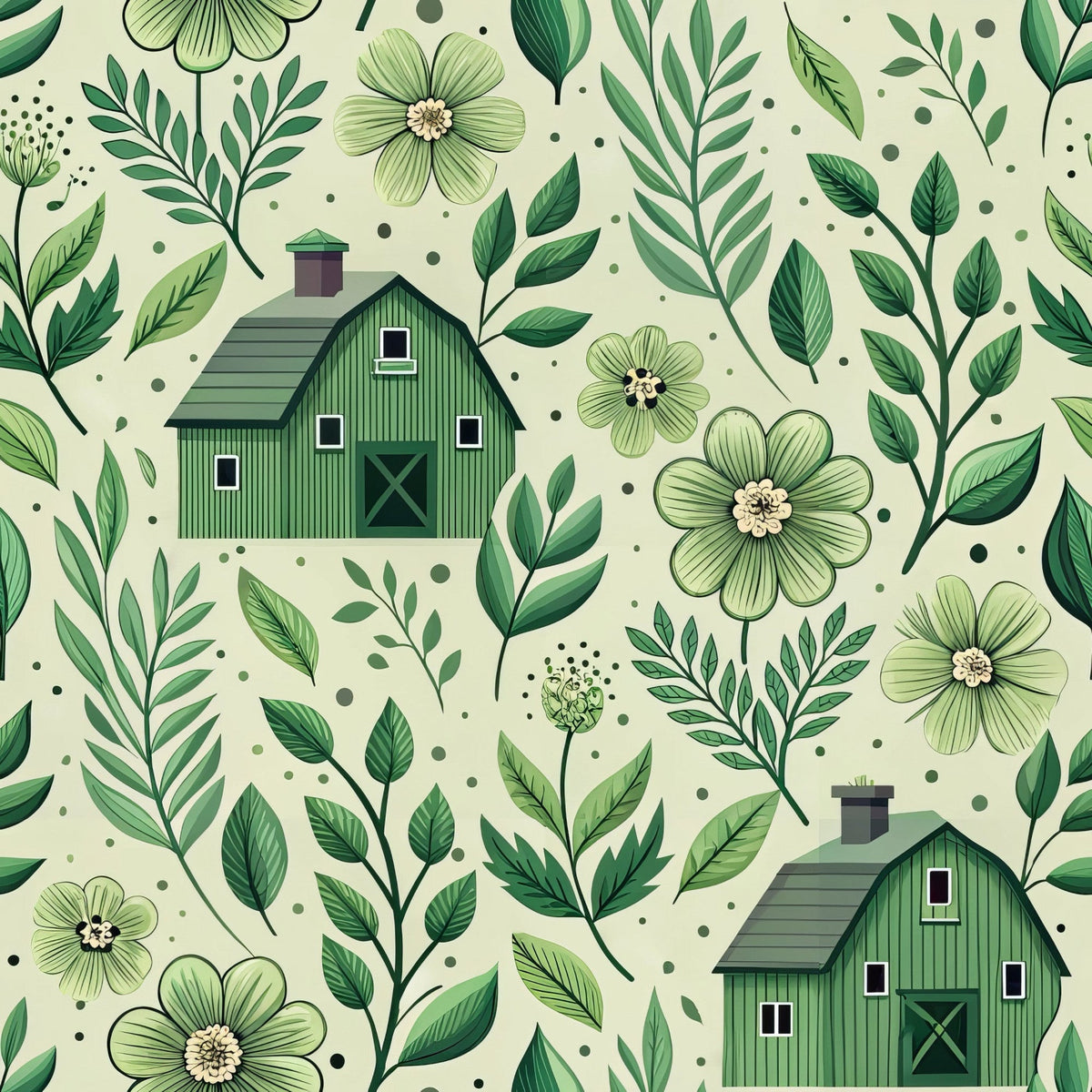 Sage Homestead Pattern 8 Fleece Fabric