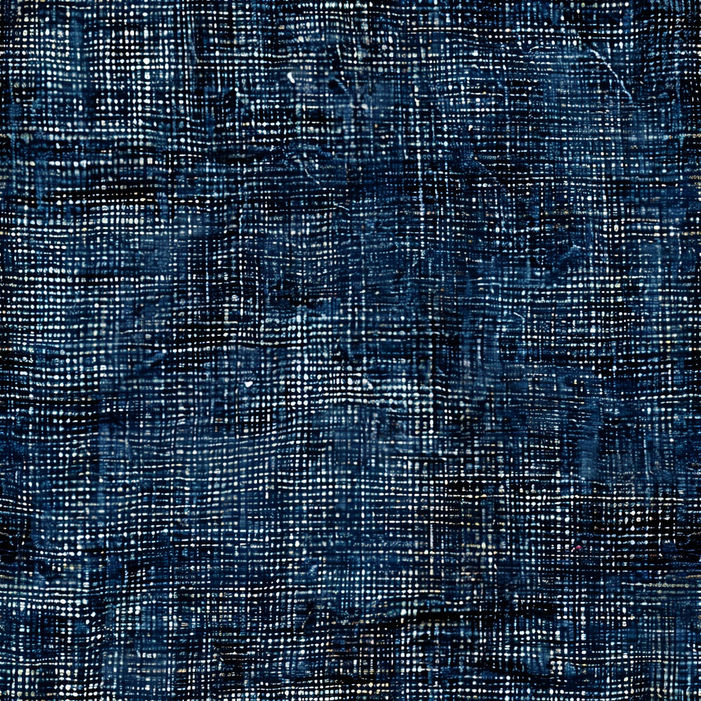 Indigo Weave Pattern 11 Fleece Fabric