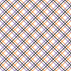 halloween plaid, diagonal stripes, orange, purple, black, white, geometric pattern, crosshatch design, bias plaid,, fabric panel, halloween basics, seasonal fabric, autumn colors, chevron elements, woven appearance, cotton fabric, halloween themed, plaid weave, diagonal grid