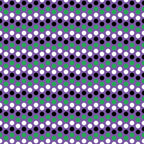 purple, black, white, green, polka dots, geometric pattern, repeating circles, spot design, halloween colors,, fabric panel, dotted pattern, circular motifs, alternating rows, festive pattern, seasonal fabric, craft material, sewing fabric, halloween basics