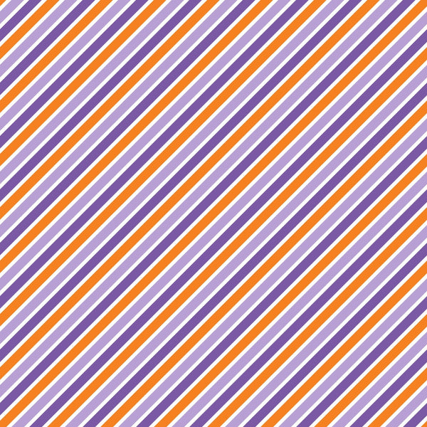 orange, purple, white, diagonal stripes, geometric pattern, repeating stripes, halloween colors, seasonal fabric,, fabric panel, striped design, angular lines, festive pattern, autumn colors, craft fabric, sewing material, halloween basics, coordinating print