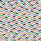 geometric chevron, herringbone pattern, orange, purple, green, black, white, zigzag stripes, halloween colors,, fabric panel, angular design, repeating pattern, diagonal stripes, geometric motifs, cotton fabric, halloween themed, seasonal fabric, chevron weave, striped pattern