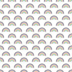 rainbow pattern, multicolored arcs, repetitive design, geometric shapes, curved lines,, fabric panel, colorful stripes, arc motifs, semi-circles, bright colors, cheerful pattern, repeating rainbows, striped arcs, vibrant hues, whimsical design, cotton fabric, quilting material, patchwork suitable, craft fabric