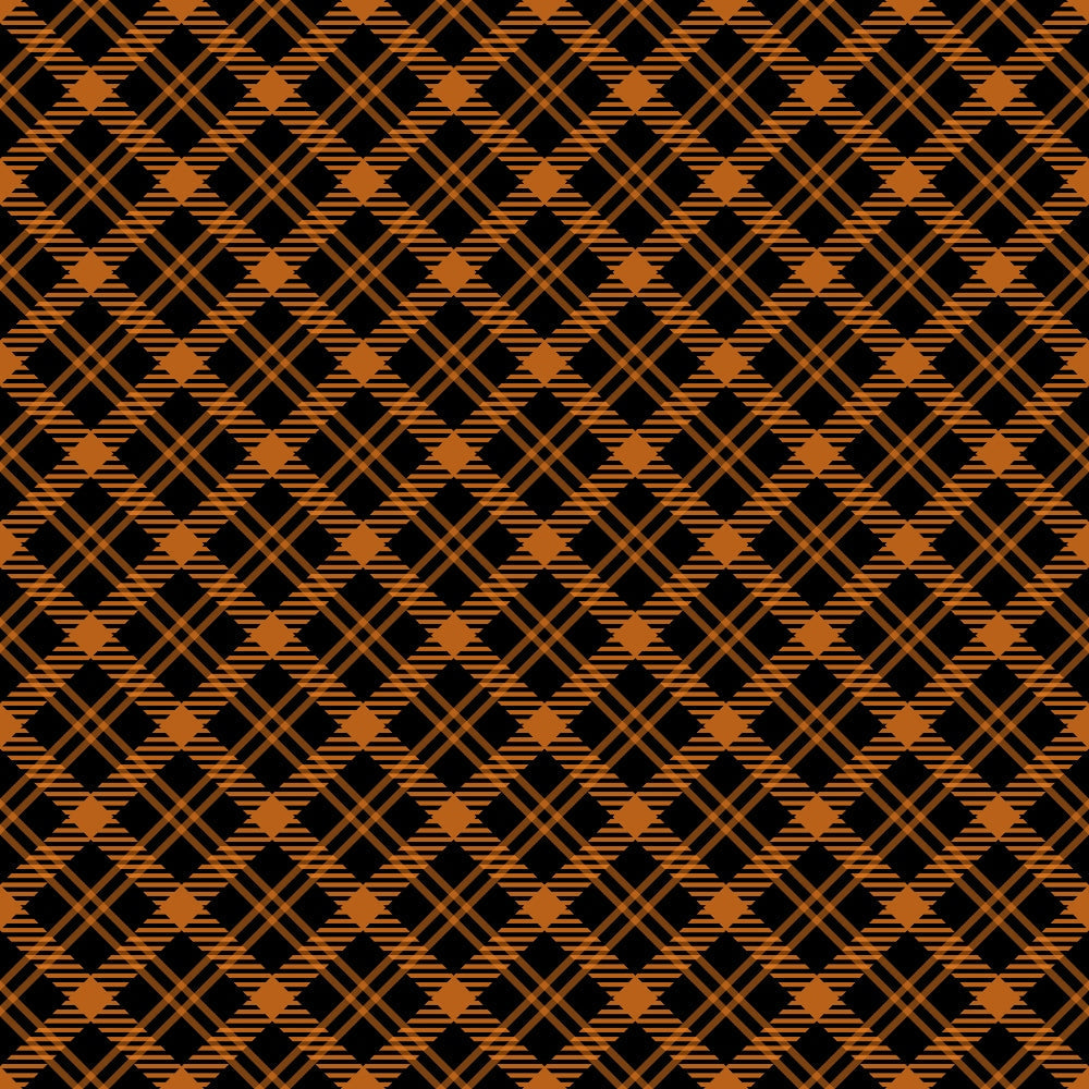 orange, black, plaid pattern, diagonal stripes, checkered design, geometric pattern, halloween colors, autumn themed,, fabric panel, seasonal fabric, crosshatch pattern, tartan style, repetitive design, craft fabric, sewing material, holiday fabric, orange and black stripes