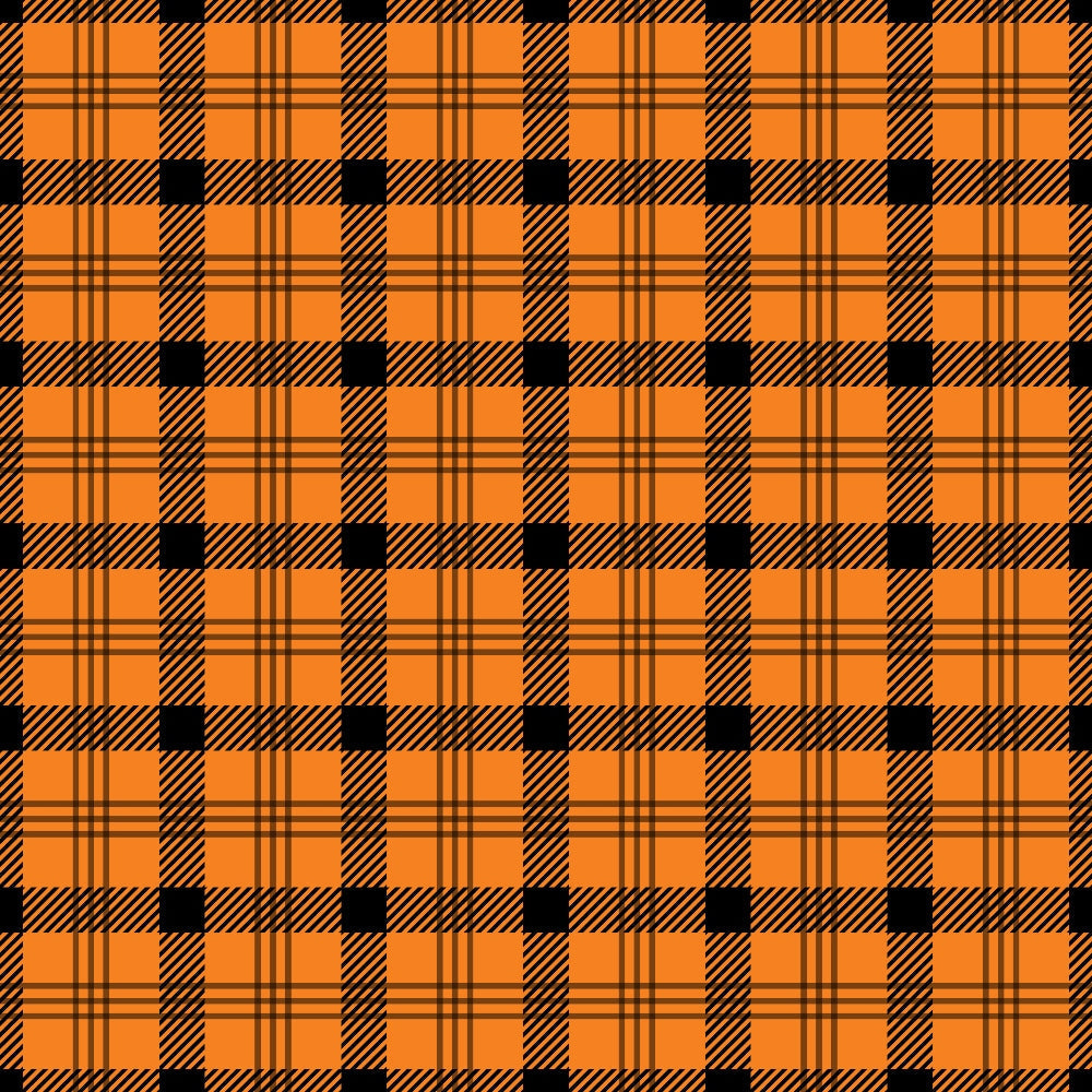 orange, black, plaid pattern, checkered design, tartan, halloween colors, autumn theme, geometric pattern,, fabric panel, seasonal fabric, fall colors, crosshatch lines, halloween plaid, orange and black checks, textile design, craft fabric, sewing material, halloween themed