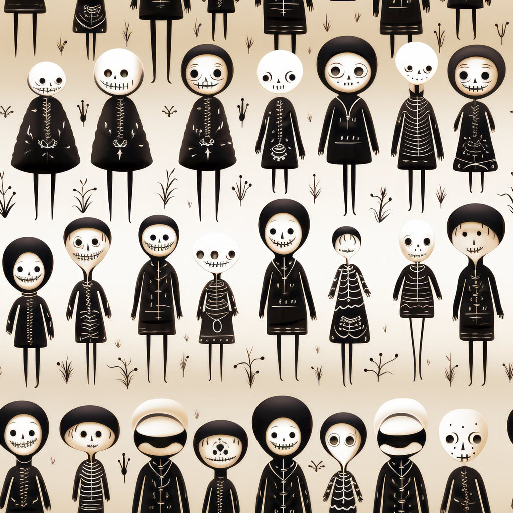 Halloween Skeleton Pattern 28 Fleece Fabric