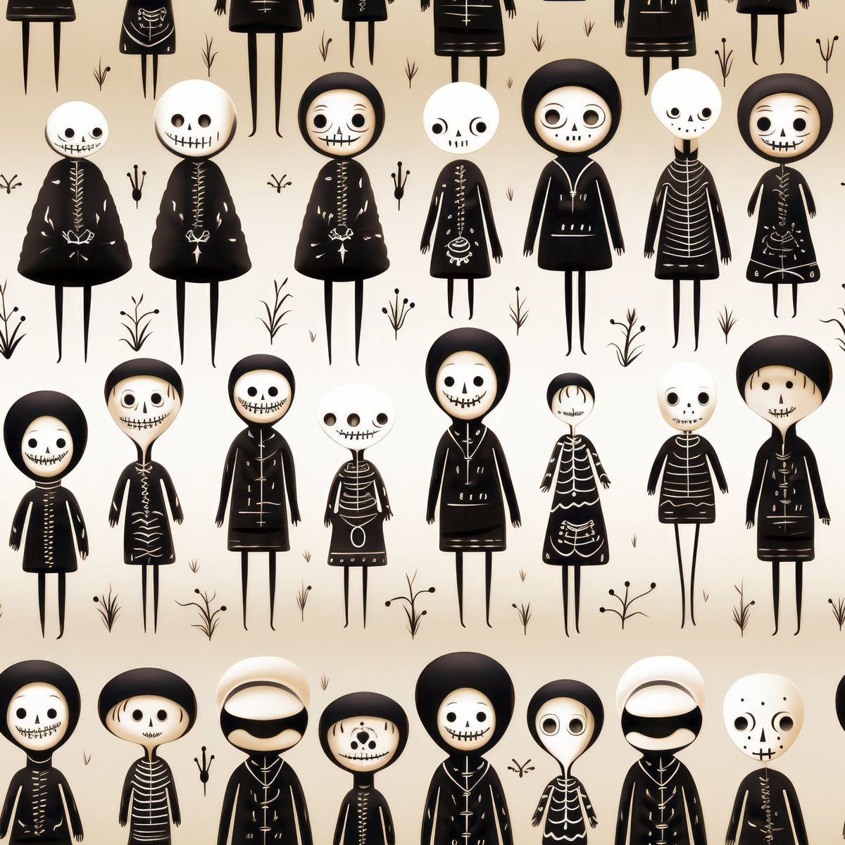 Halloween Skeleton Pattern 28 Fleece Fabric