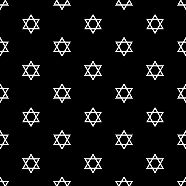 black background, white stars, six-pointed stars, star of david, geometric pattern, repeating motif, festival of lights, hanukkah theme,, fabric panel, monochrome design, religious symbols, holiday fabric, jewish celebration, contrast colors, uniform spacing, minimalist style, sacred geometry