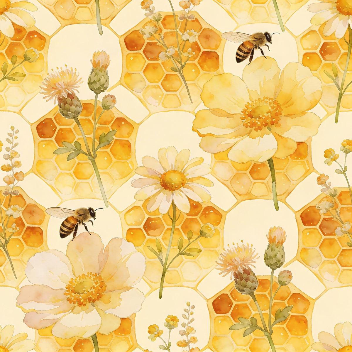 Nectar Meadow Pattern 1 Fleece Fabric