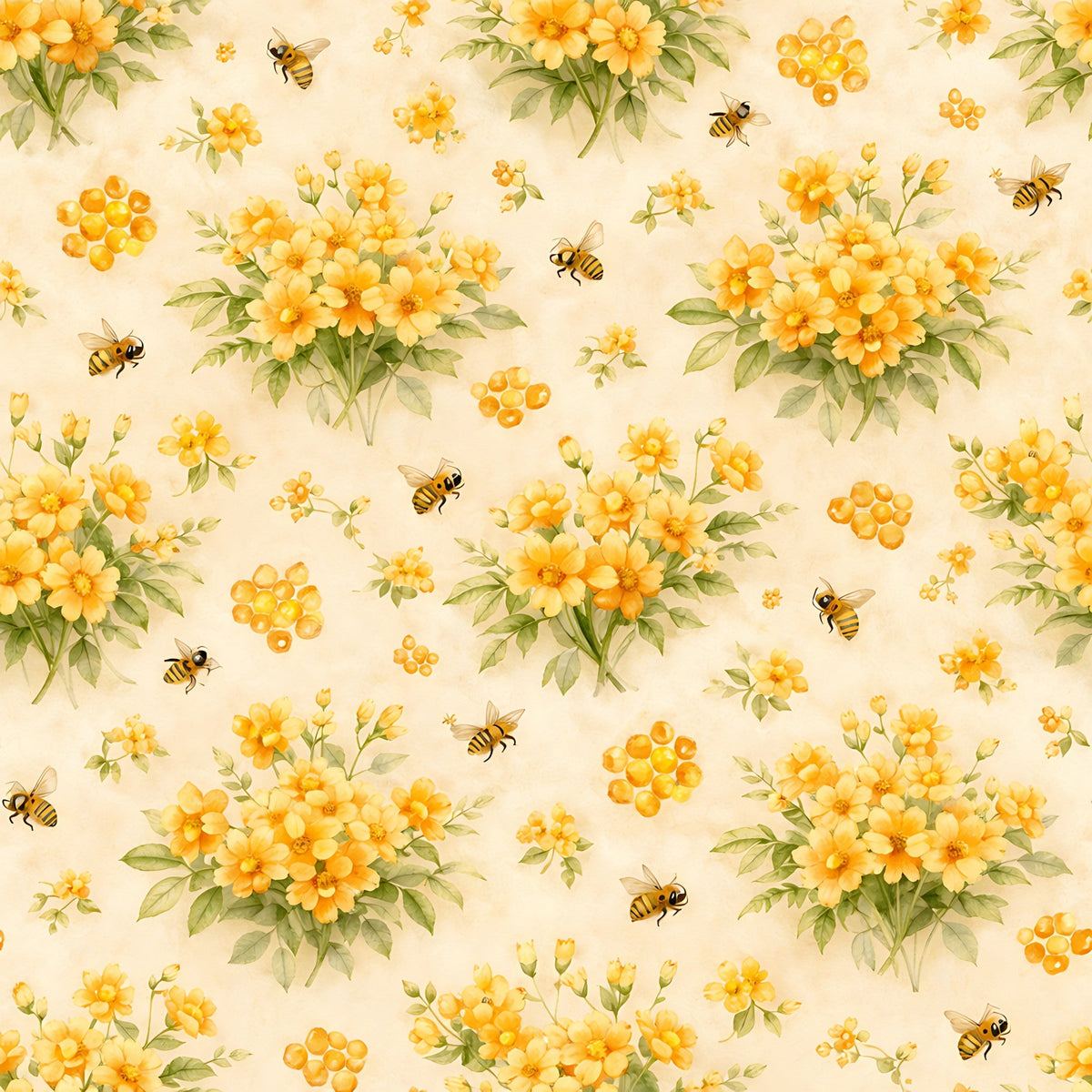 Nectar Meadow Pattern 15 Fleece Fabric