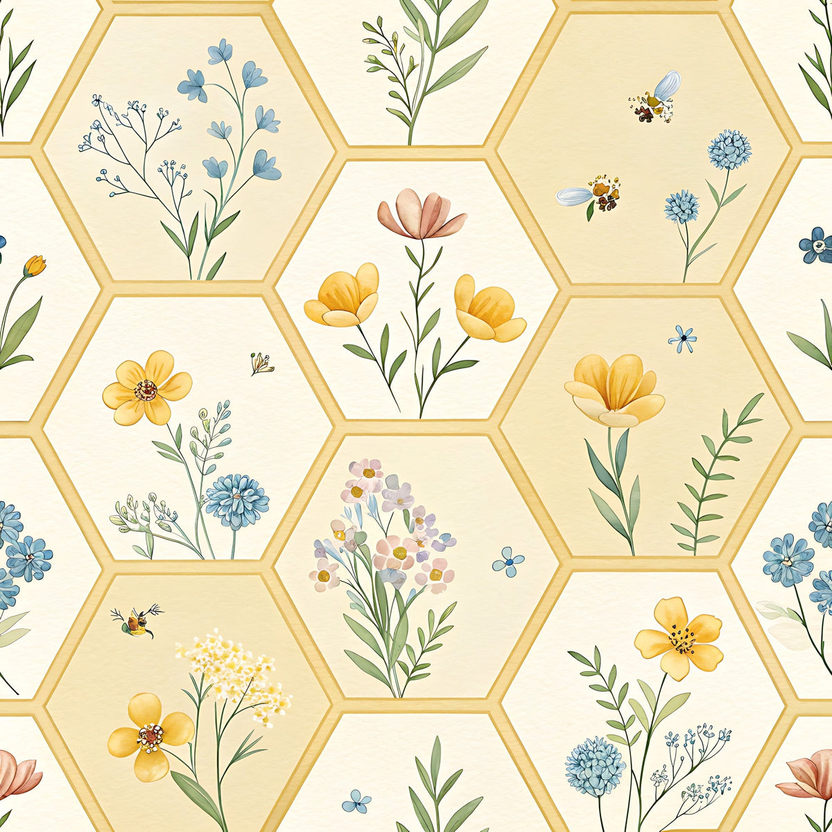 Nectar Meadow Pattern 18 Fleece Fabric