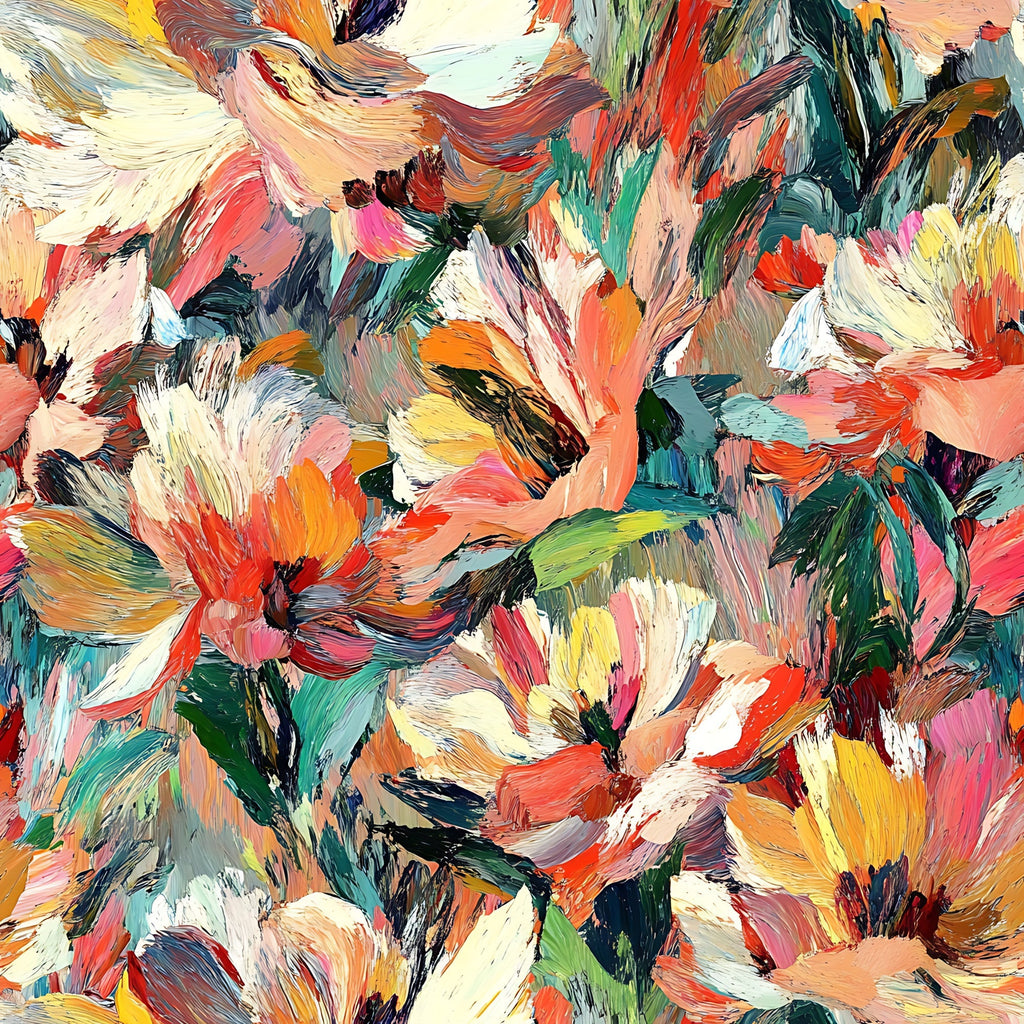 Painted Petals Pattern 20 Fleece Fabric