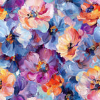Painted Petals Pattern 7 Fleece Fabric