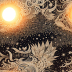 Gilded Nightfall Pattern 1 Fleece Fabric