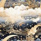 Gilded Nightfall Pattern 8 Fleece Fabric