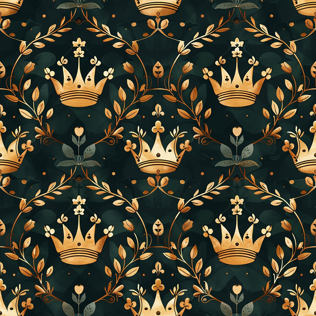 Gilded Regalia Pattern 2 Fleece Fabric
