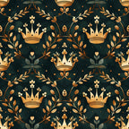 Gilded Regalia Pattern 2 Fleece Fabric