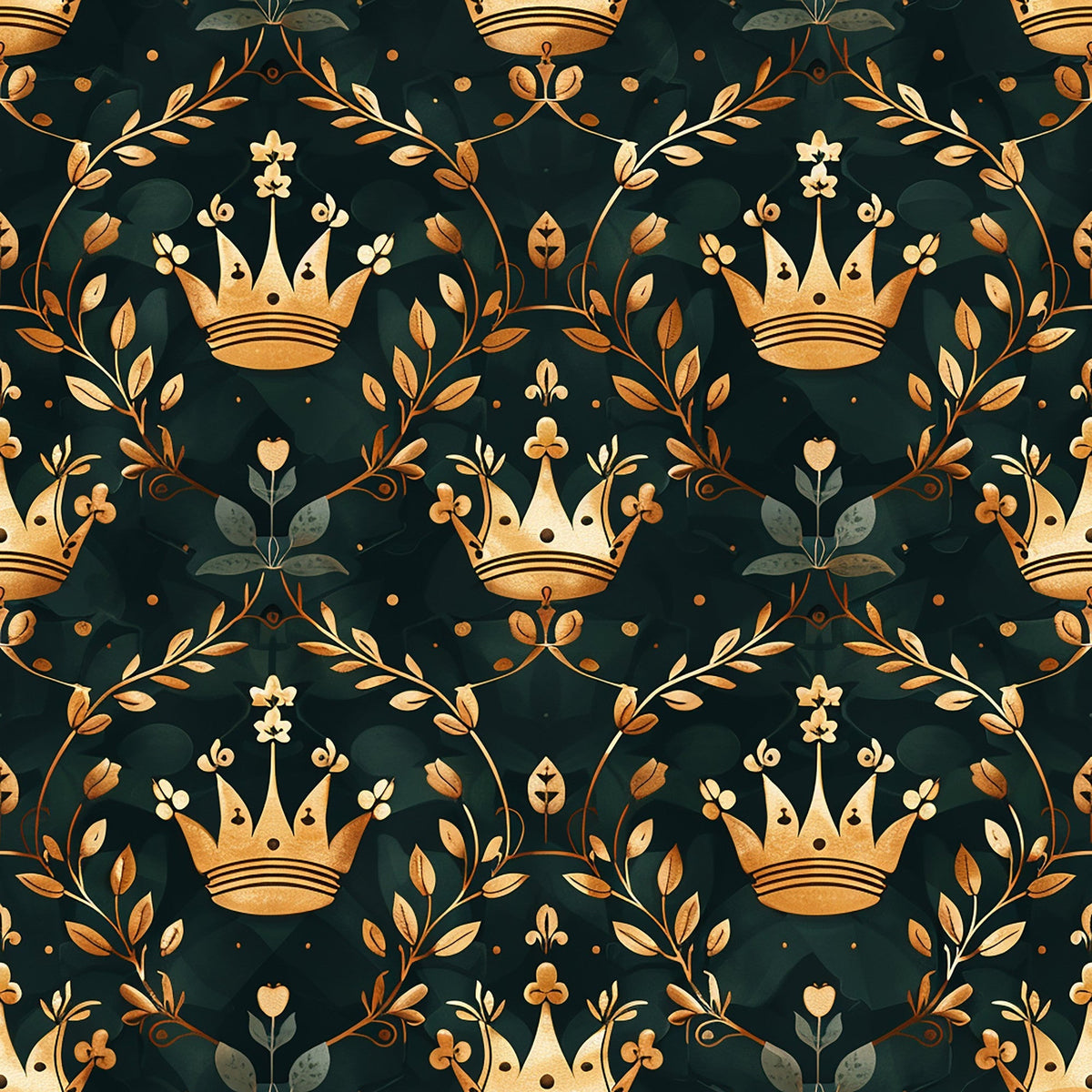Gilded Regalia Pattern 2 Fleece Fabric