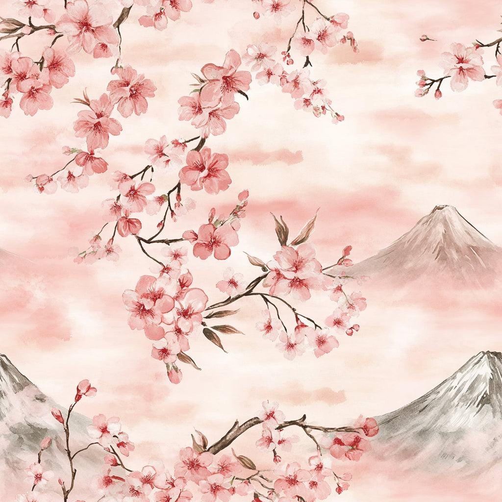 Sakura Summit Pattern 10 Fleece Fabric