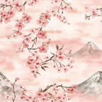 Sakura Summit Pattern 10 Fleece Fabric