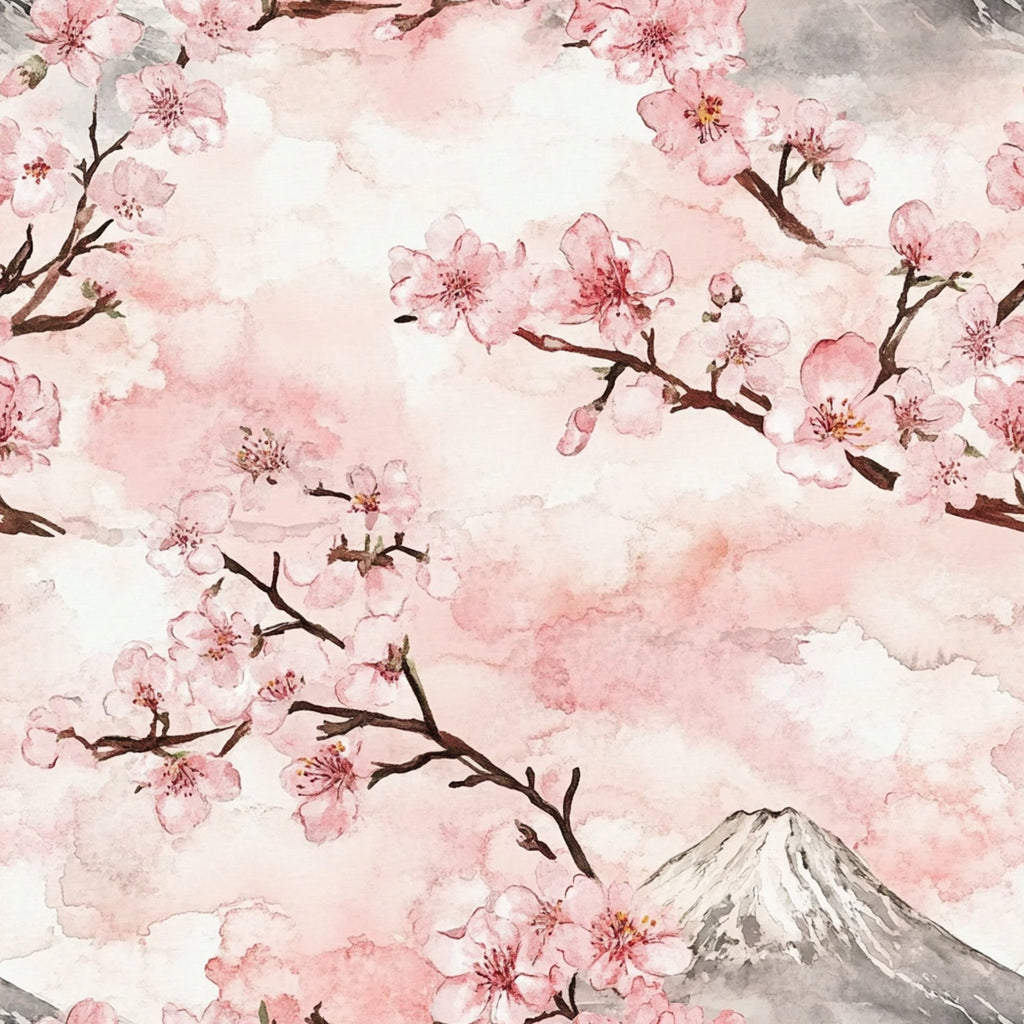 Sakura Summit Pattern 2 Fleece Fabric