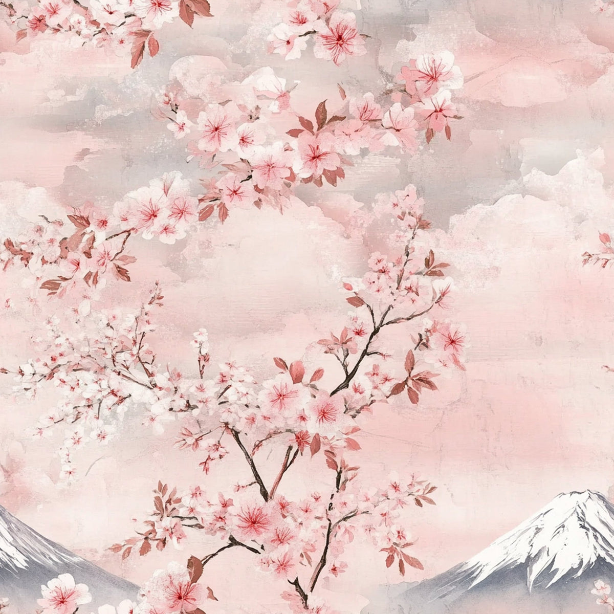 Sakura Summit Pattern 7 Fleece Fabric