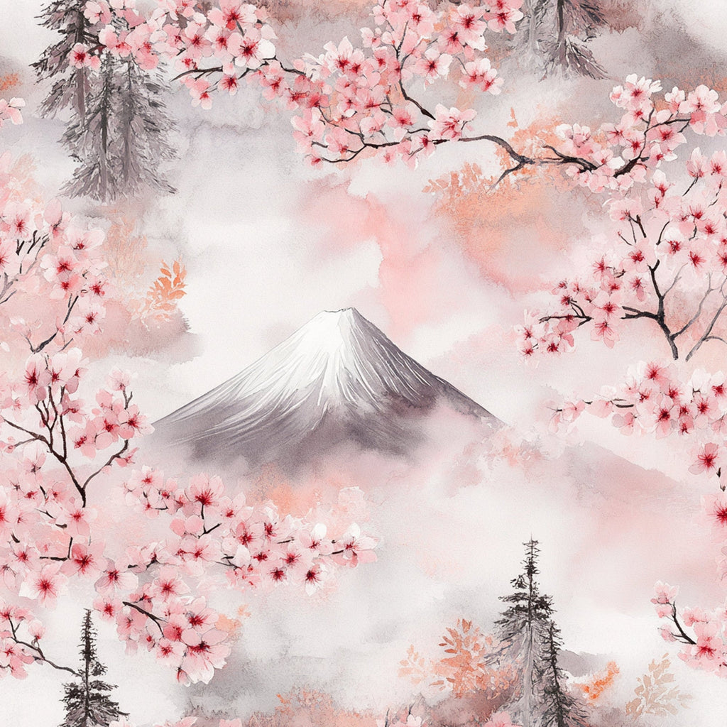 Sakura Summit Pattern 8 Fleece Fabric