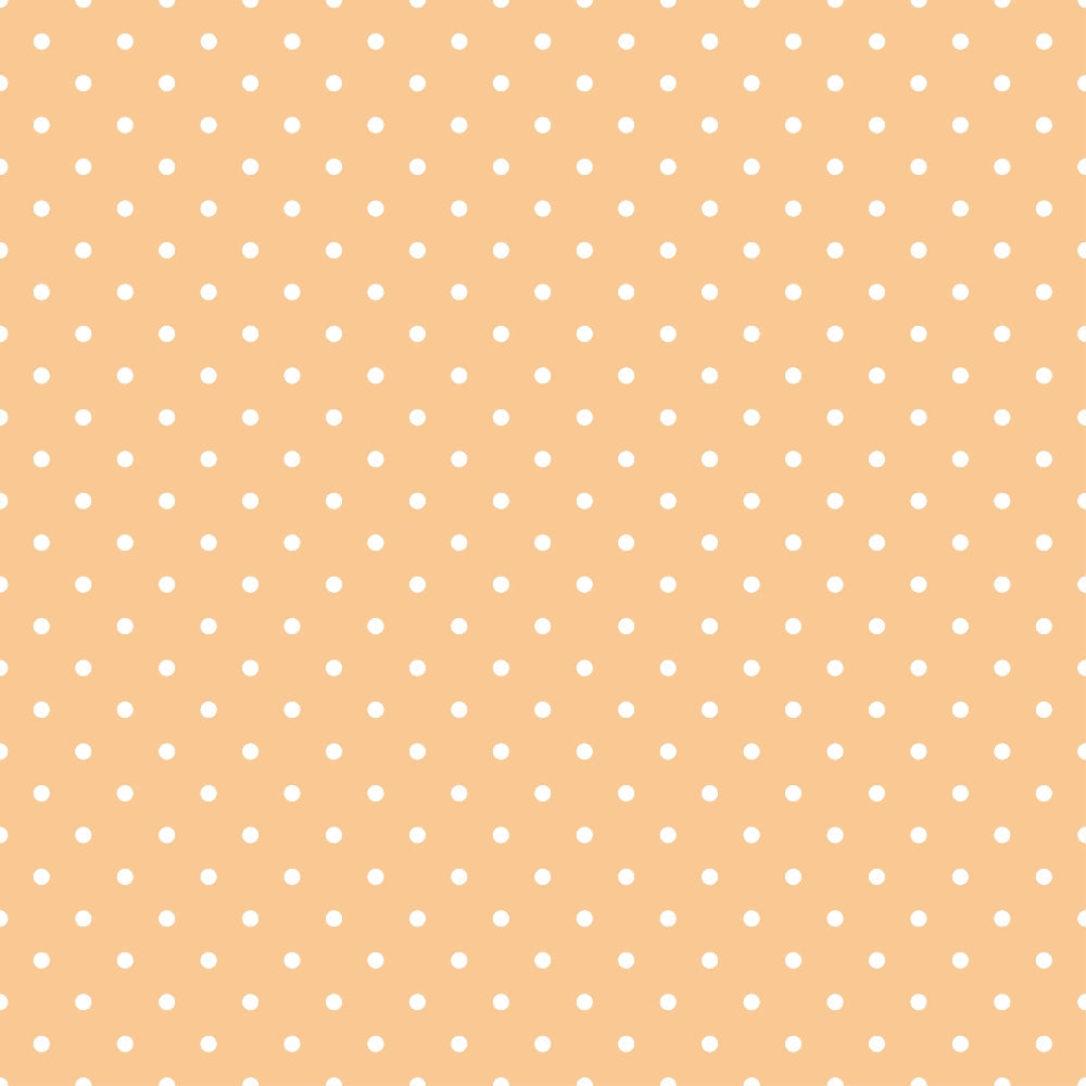 peach background, white polka dots, small circles, geometric pattern,, fabric panel, kawaii style, halloween theme, cute cats, orange tone, repeating dots, craft fabric, sewing material, autumn colors, playful design, japanese inspired, seasonal fabric, cotton material