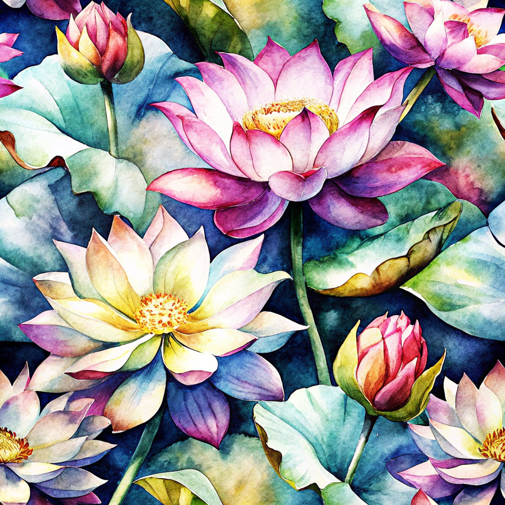 Lily Pond Serenity Pattern 11 Fleece Fabric