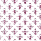 burgundy, maroon, wine red, bee pattern, honeybee, insect motif, crown design, vintage illustration, botanical style,, fabric panel, repeating pattern, detailed wings, nature theme, apiary, beekeeping, antique drawing, etched style, garden insects, royal crowns