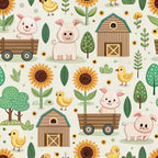 Countryside Charm Pattern 10 Fleece Fabric