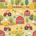 Countryside Charm Pattern 2 Fleece Fabric