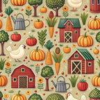 Countryside Charm Pattern 8 Fleece Fabric