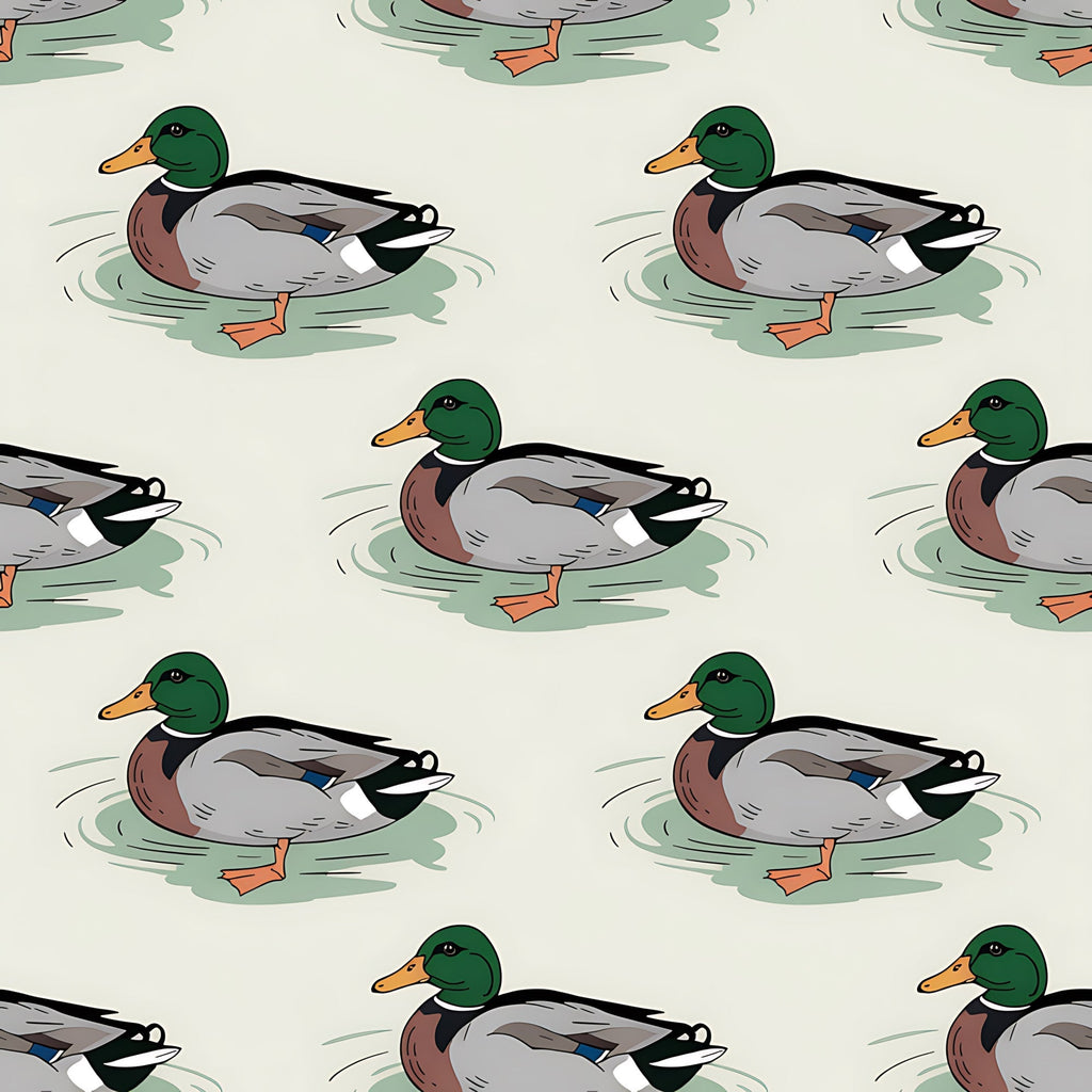 Drakes and Lilies Pattern 12 Fleece Fabric