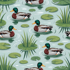 Drakes and Lilies Pattern 4 Fleece Fabric